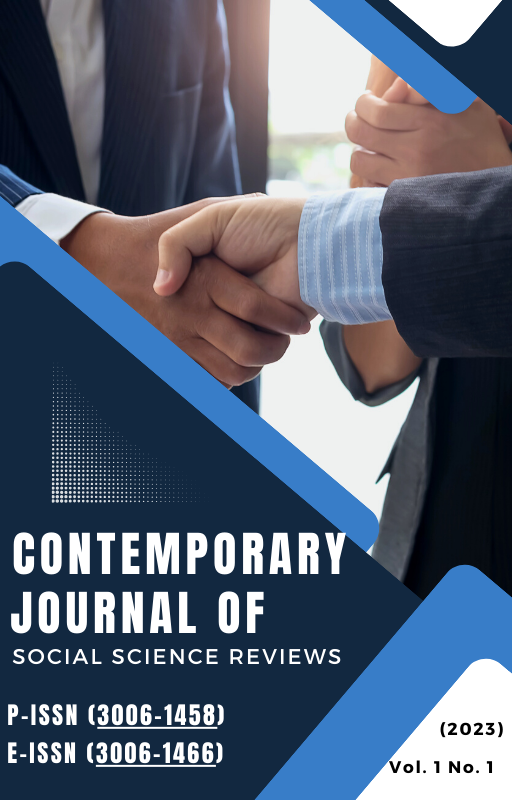 					View Vol. 1 No. 1 (2023): Contemporary Journal of Social Science Review
				